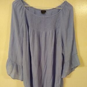 Unique spectrum Women's XL light blue shirt.  Festival, Western